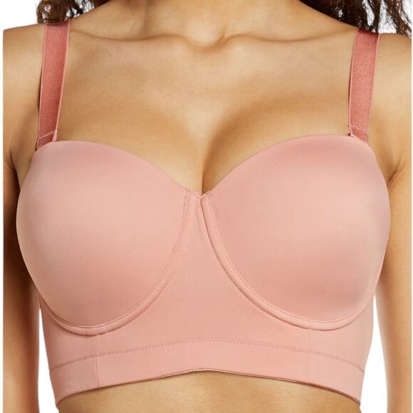 OMNIA Paratus Quartz Flexywire 5-Convertible Underwire Pink Bra Sz 40J - Picture 1 of 12